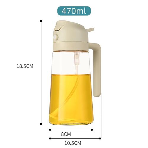Wholesale Customizable 2-in-1 Glass Oil Bottle Convenient Olive Oil Sprayer and Dispenser with Nozzle Kitchen Cooking Tool