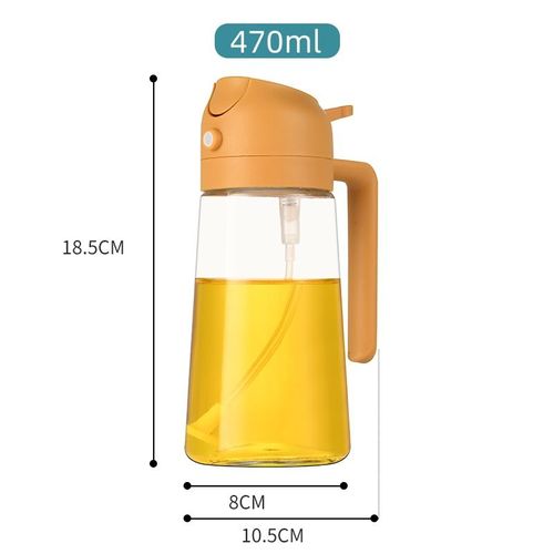 Wholesale Customizable 2-in-1 Glass Oil Bottle Convenient Olive Oil Sprayer and Dispenser with Nozzle Kitchen Cooking Tool