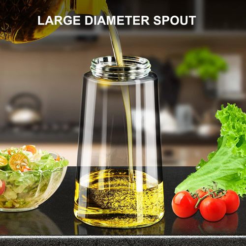 Wholesale Customizable 2-in-1 Glass Oil Bottle Convenient Olive Oil Sprayer and Dispenser with Nozzle Kitchen Cooking Tool