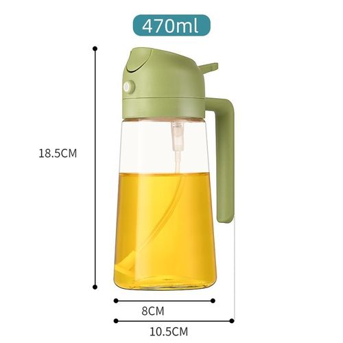 Wholesale Customizable 2-in-1 Glass Oil Bottle Convenient Olive Oil Sprayer and Dispenser with Nozzle Kitchen Cooking Tool