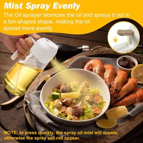Wholesale Customizable 2-in-1 Glass Oil Bottle Convenient Olive Oil Sprayer and Dispenser with Nozzle Kitchen Cooking Tool
