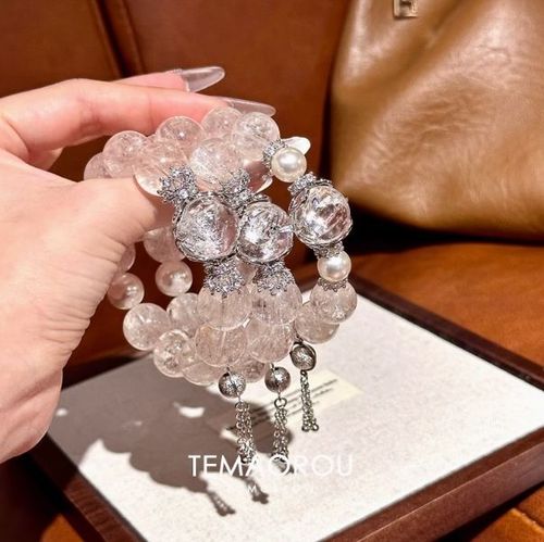 White moonlight flower design niche bracelet butterfly bracelet high-end design sweet set cool light luxury white hand jewelry