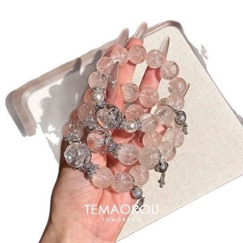 White moonlight flower design niche bracelet butterfly bracelet high-end design sweet set cool light luxury white hand jewelry