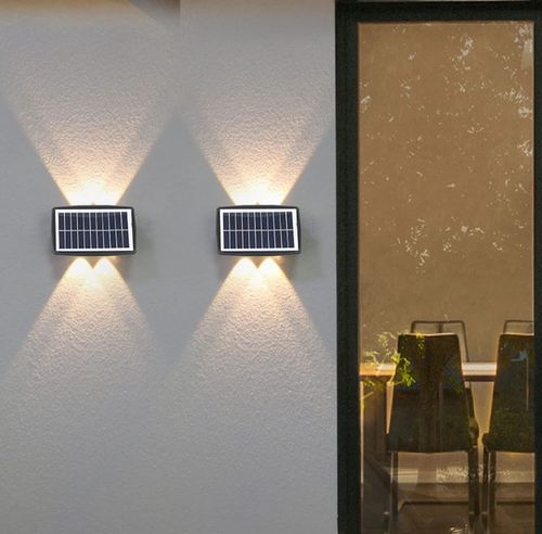 Solar convex lens wall light wall washer home advanced waterproof landscape light