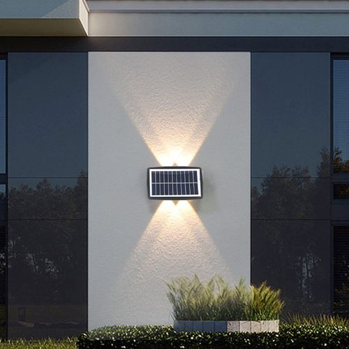 Solar convex lens wall light wall washer home advanced waterproof landscape light