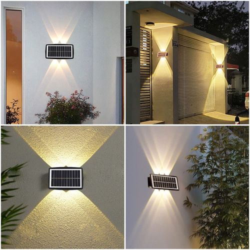 Solar convex lens wall light wall washer home advanced waterproof landscape light
