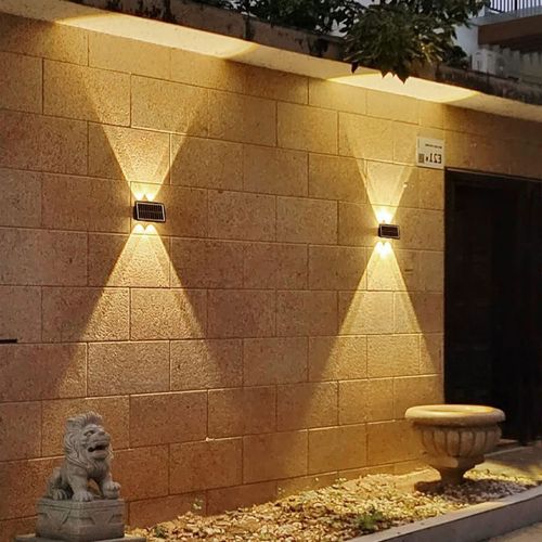 Solar convex lens wall light wall washer home advanced waterproof landscape light