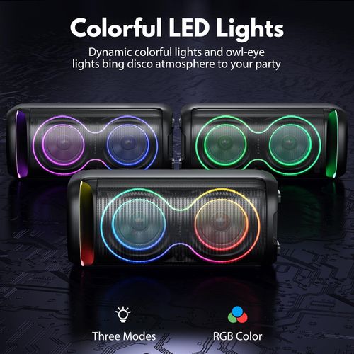 Outdoor colorful lights home karaoke subwoofer Bluetooth speaker portable all-in-one