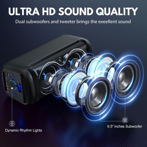 Outdoor colorful lights home karaoke subwoofer Bluetooth speaker portable all-in-one