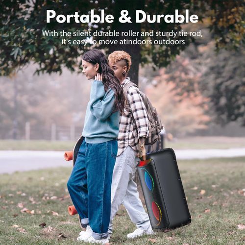 Outdoor colorful lights home karaoke subwoofer Bluetooth speaker portable all-in-one