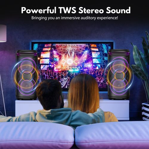 Outdoor colorful lights home karaoke subwoofer Bluetooth speaker portable all-in-one