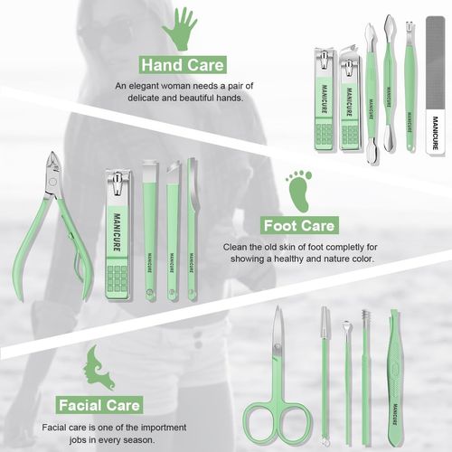 16 Piece Stainless Steel Nail Care Tools Beauty Set
