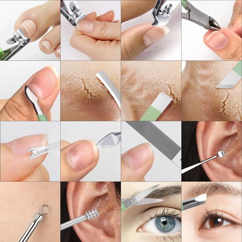 16 Piece Stainless Steel Nail Care Tools Beauty Set
