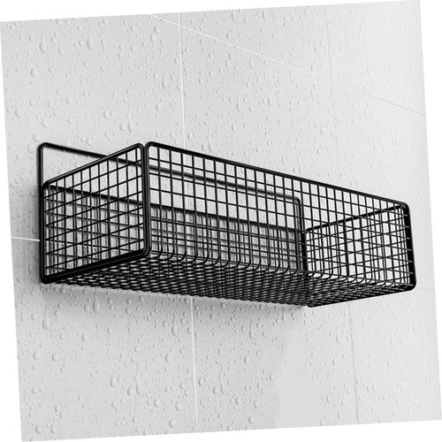 Alipis Hanging Shower Organizer Basket No Drilling Wall Mounted Storage Rack for Bathroom Essentials and Shower Shelf for Shampoo and Spice Bottles Mesh Design