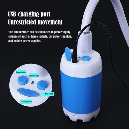 Outdoor Camping Shower Portable Electric Shower Gadget Waterproof 5000mAh Rechargeable Battery Powered for Hiking (Basic Car Wash Nozzle)