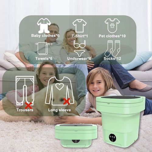 Folding washing machine, small student dormitory washing machine, baby laundry, portable washing machine, drain basket