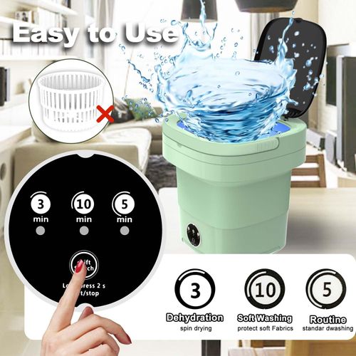 Folding washing machine, small student dormitory washing machine, baby laundry, portable washing machine, drain basket