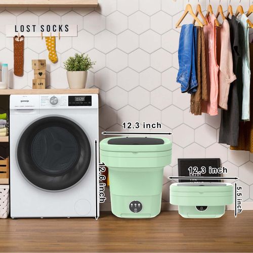 Folding washing machine, small student dormitory washing machine, baby laundry, portable washing machine, drain basket