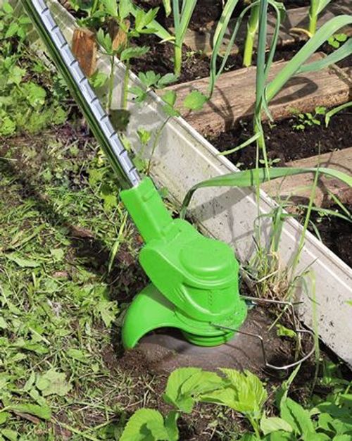 Cordless Weed Wrench, Electric Weed Wrench, 2 Batteries, Lawn Mower Cordless, Lightweight Foldable Design, Weed Wover Green