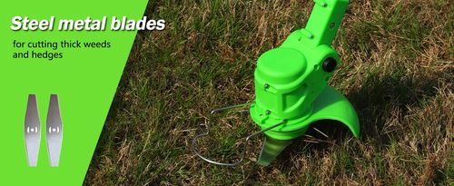 Cordless Weed Wrench, Electric Weed Wrench, 2 Batteries, Lawn Mower Cordless, Lightweight Foldable Design, Weed Wover Green
