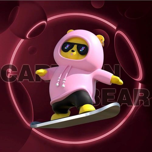 Bear cartoon temporary parking sign car car center console skateboard sliding screen ornament cute creative