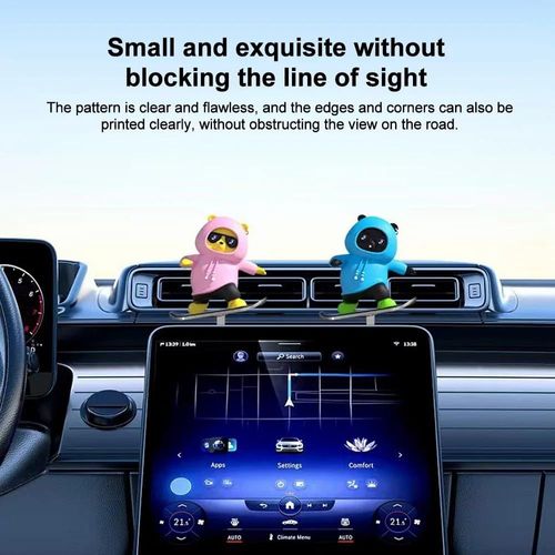 Bear cartoon temporary parking sign car car center console skateboard sliding screen ornament cute creative