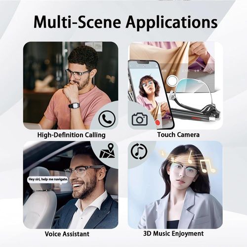 Smart bluetooth glasses audio anti-blue light replaceable lenses sports bluetooth smart wireless headphones glasses to listen to songs