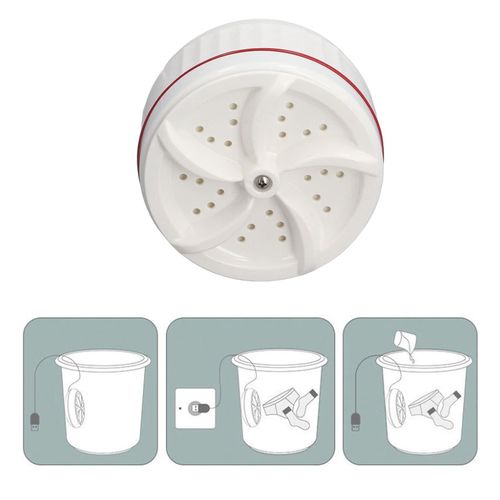 Folding mini washing machine small student dormitory ultrasonic vibration portable laundry artifact