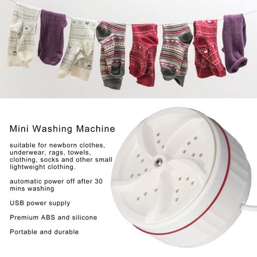 Folding mini washing machine small student dormitory ultrasonic vibration portable laundry artifact