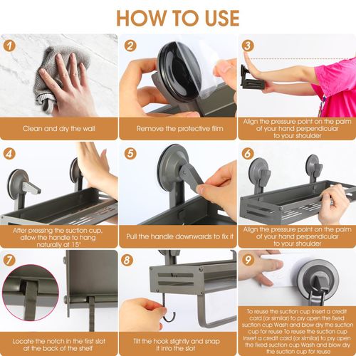 Suction cups, towel racks, non-perforated, toilet shelves, toilets, toilets, pendants, storage