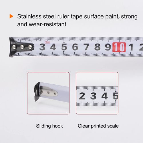 Steel tape measure, ABS material, 3 meters thickened, anti-fall, mint green