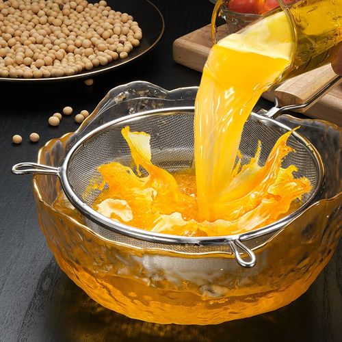 Set of 3 fine-mesh filters, stainless steel filter with insulated handle, suitable for kitchen gadgets