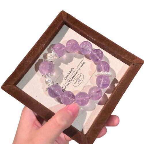 Natural purple bracelet noble mystery, wisdom, courage, energy, stone to ward off evil spirits