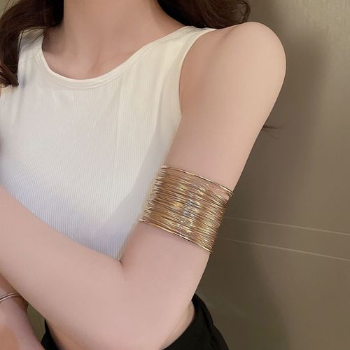 European and American exaggerated multi-layer hollow armbands, open bracelets, niche creative design bracelets, personality cold wind bracelets