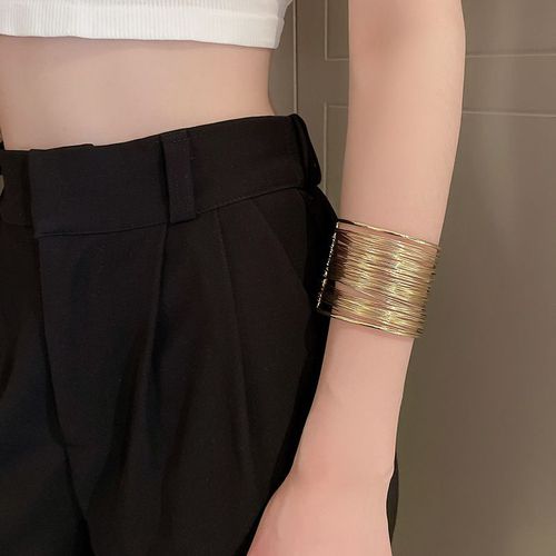 European and American exaggerated multi-layer hollow armbands, open bracelets, niche creative design bracelets, personality cold wind bracelets