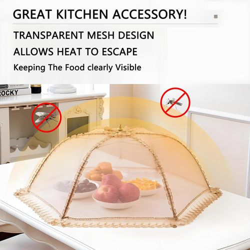 Shuwan breathable meal cover, new foldable table cover, food cover, dustproof, insect and fly proof, household vegetable cover umbrella