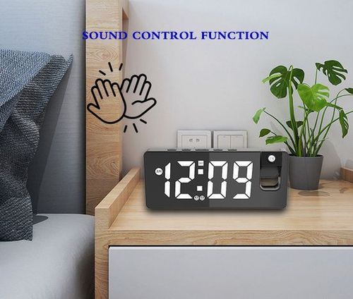 Multi-function projection alarm clock USB charging large screen digital display LED mirror clock electronic digital clock
