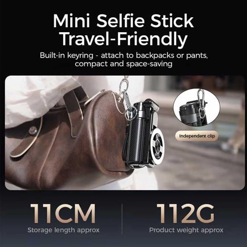 4-in-1 Multi-function 360° Swivel Magnetic Selfie Stick - 360° Swivel Phone Tripod with Wireless Detachable Remote Control, Portable Retractable Detachable Pocket Selfie Stick