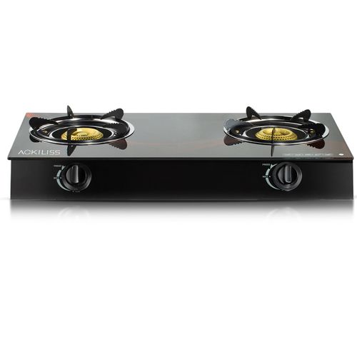 Countertop double burner gas stove