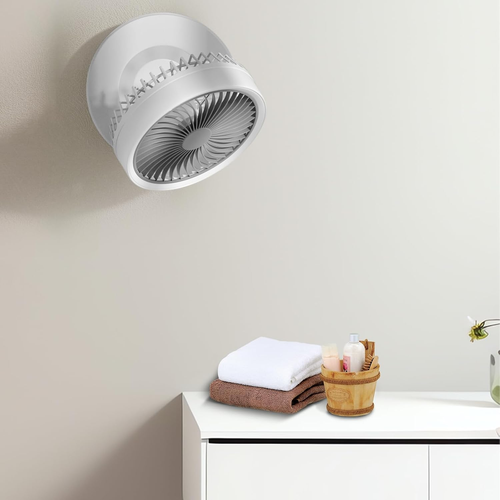 Suspended Air Circulation Fan Desktop Electric Fan Dormitory Bedside Office Charging No Punching Wall Mounted Kitchen Fan