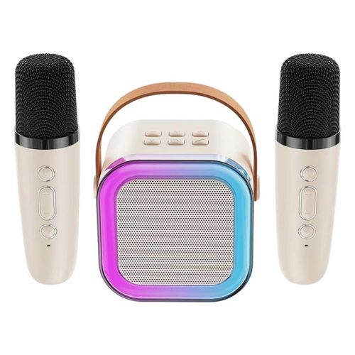 Microphone Wireless Bluetooth Speaker Singing Wireless Portable All-in-One Home KTV Set) (Two Microphones)