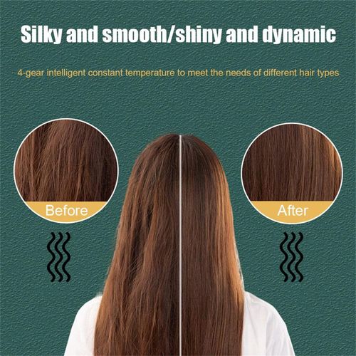 Straight hair comb, straight hair curling iron dual-purpose splint negative ion fluffy comb（Available in green and black）