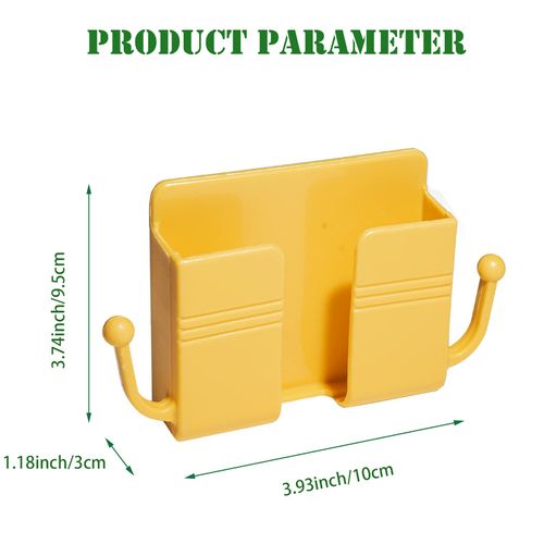 4 Piece Wall Mounted Phone Holder Adhesive Wall Mounted Phone Holder Charging Stand & Remote Control Stand Multi-function Socket Pocket Universal Deck Storage Box for Bedroom, Kitchen, Bathroom, Office