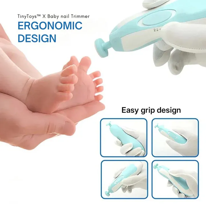 Electric Baby Nail Trimmer With Grinding Heads For Newborn Infant And Toddler