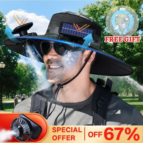 🔥2025 New Solar Fan Outdoor Fishing Hat