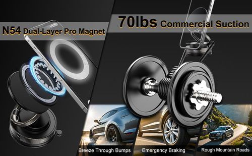 🔥Adjustable 360-Degree Phone Stand-HandsFree Mount Magnetic Phone Stand, Fordable andRetractable, Magnetic Car Phone Holder