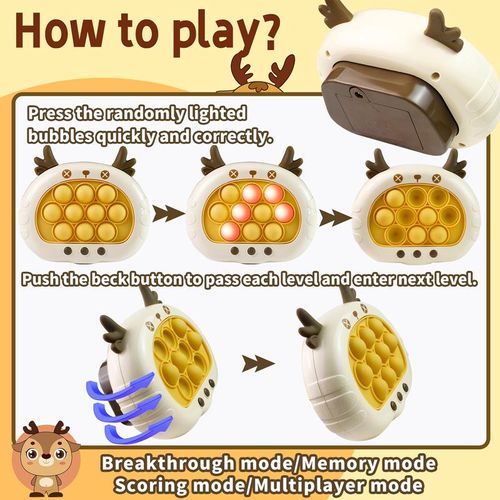 Fast Quick Push Game Bubble Stress Relief Toys for Kids Trend Game 3rd Generation Cute Animals Version
