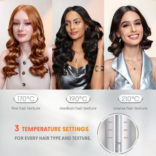 🔥SHEGLAM Hair Automatic Curling Iron 1.25 Inch with 3 Temperatures, 2-Way Rotation, Anti-Scald, Anti-Tangle, Automatic Shut-Off, Hair Styling Tool Swivel Cord Barrel Hair Curler Rizador De Pelo