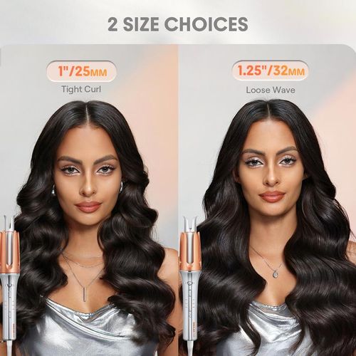 🔥SHEGLAM Hair Automatic Curling Iron 1.25 Inch with 3 Temperatures, 2-Way Rotation, Anti-Scald, Anti-Tangle, Automatic Shut-Off, Hair Styling Tool Swivel Cord Barrel Hair Curler Rizador De Pelo