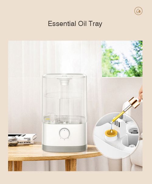 RUNAL 4.5L Big Cool Mist Ultrasonic Humidifier Aromatherapy 7-Color LED Night Light Low Noise <36dB